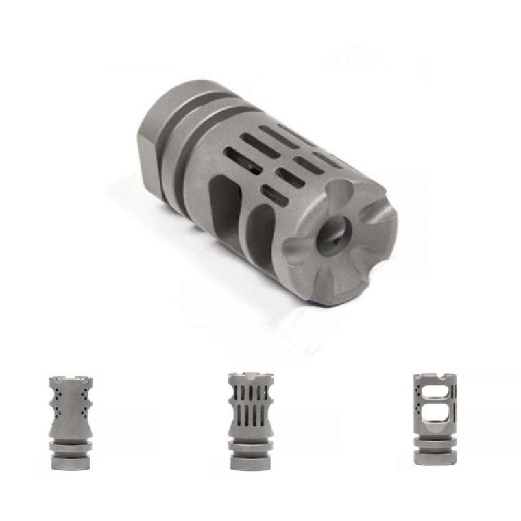F&N Tactical .223/5.56 Stainless Steel Muzzle Brake w/ Crush Washer 1